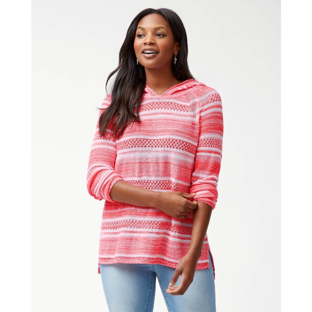 TOMMY BAHAMA Anacapa Marled Stripe Hoodie NWT - Picture 2 of 11